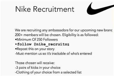 nike junior ambassador instagram fake|This Fake Nike Recruitment Campaign is Catching People Out.